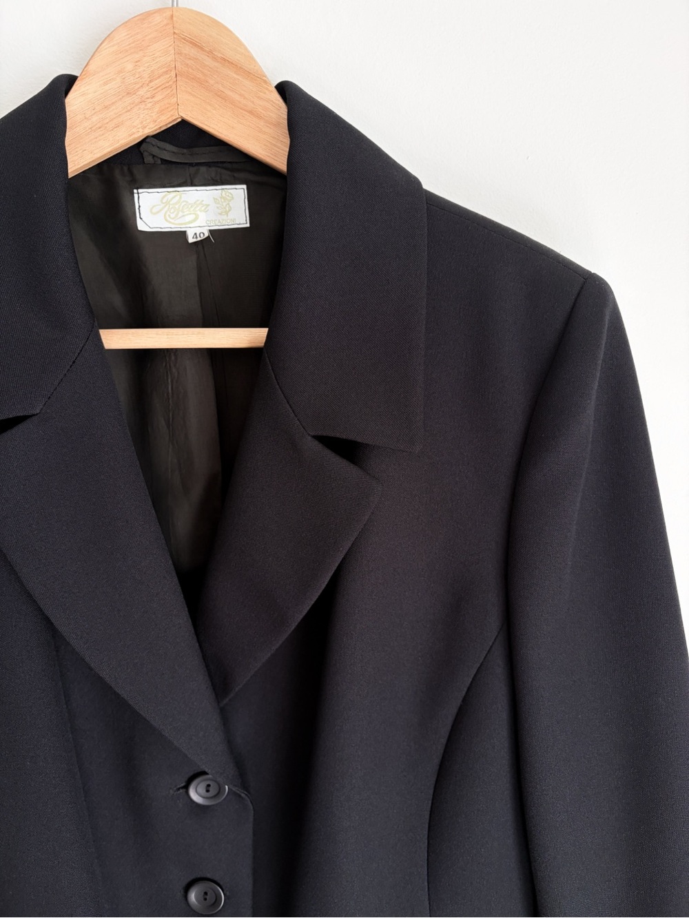 Vintage AGMIR Classic Black Women's Blazer, Size M - Made in Europe - Picture 2 of 11